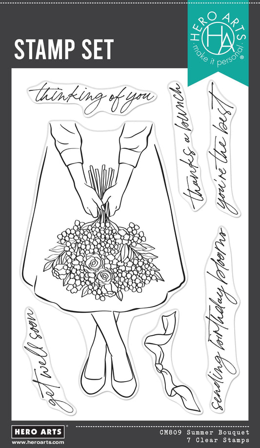 Hero Arts Summer Blooms Clear Stamps from the Seaside Blooms Collection