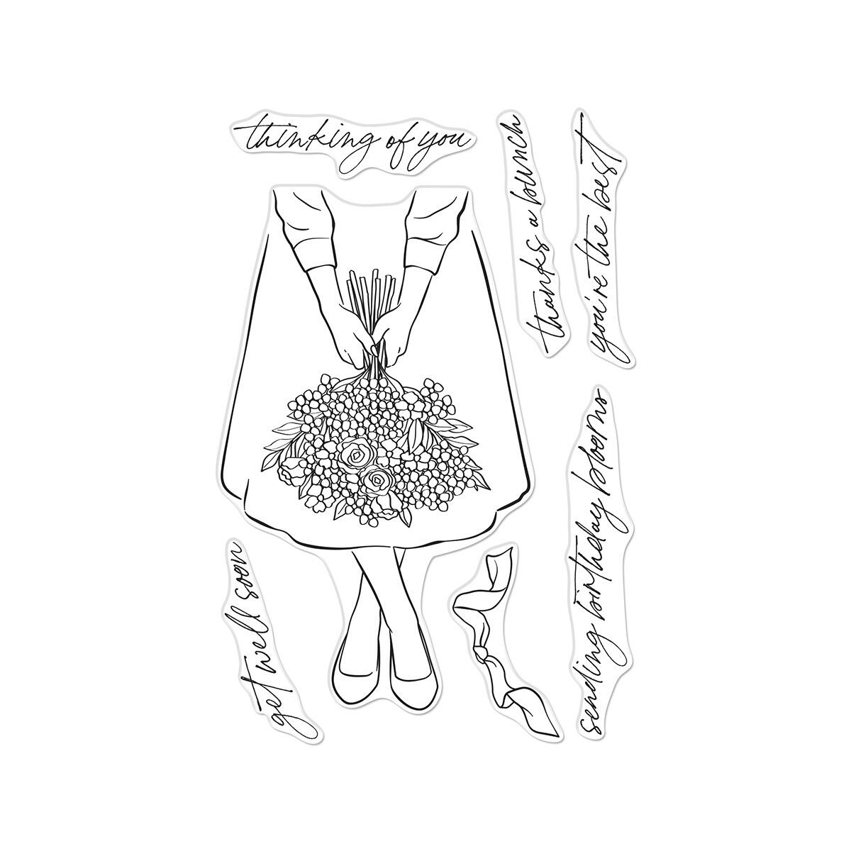 Hero Arts Summer Blooms Clear Stamps from the Seaside Blooms Collection