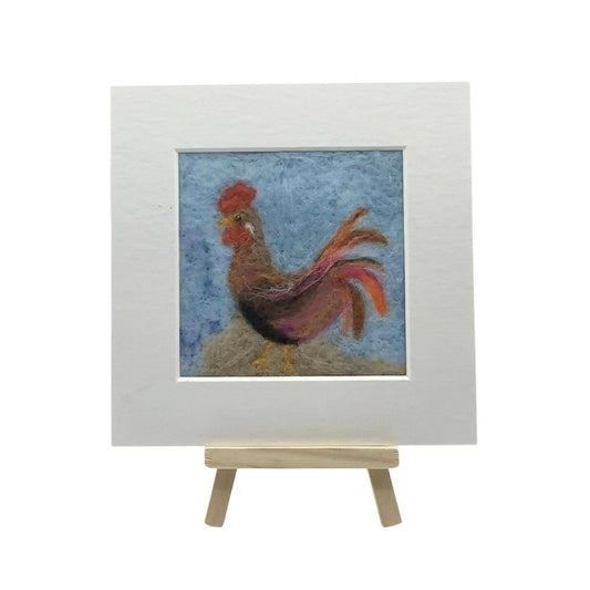 Rooster Mini Picture Felting Kit 1