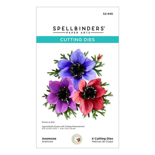 Spellbinders Anemone Etched Dies from the Summer Solstice Garden Collection by Susan Tierney-Cockburn -  Spellbinders - 1