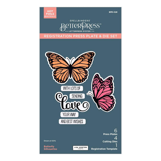 Spellbinders Butterfly Silhouettes Registration Press Plate & Die Set from the Wildflowers Collection by Lisa HortonSpellbinders Butterfly Silhouettes Registration Press Plate & Die Set from the Wildflowers Collection by Lisa Horton