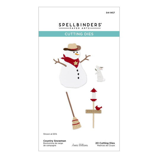 Spellbinders Country Snowman Etched Dies from the Country Christmas Collection by Annie Williams