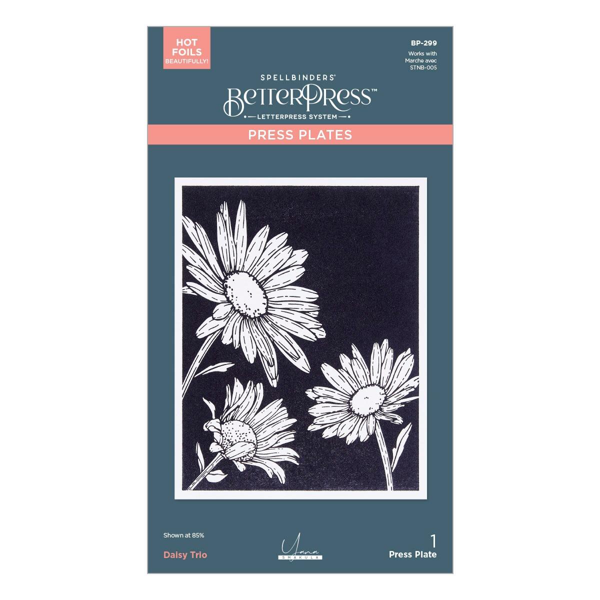 Spellbinders Daisy Trio Press Plates from the Yana's Daisies Collection by Yana Smakula