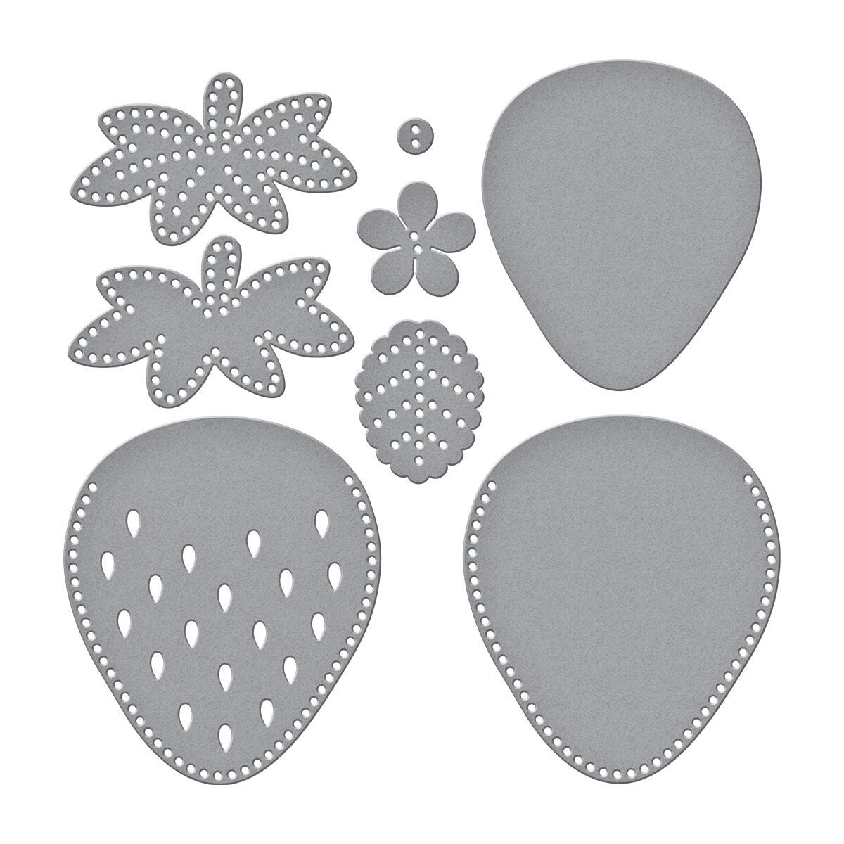 Spellbinders Felt Berry Blossom Etched Dies from the Summer Felt Stitch & Create Collection by Nichol Spohr -  Spellbinders - 3
