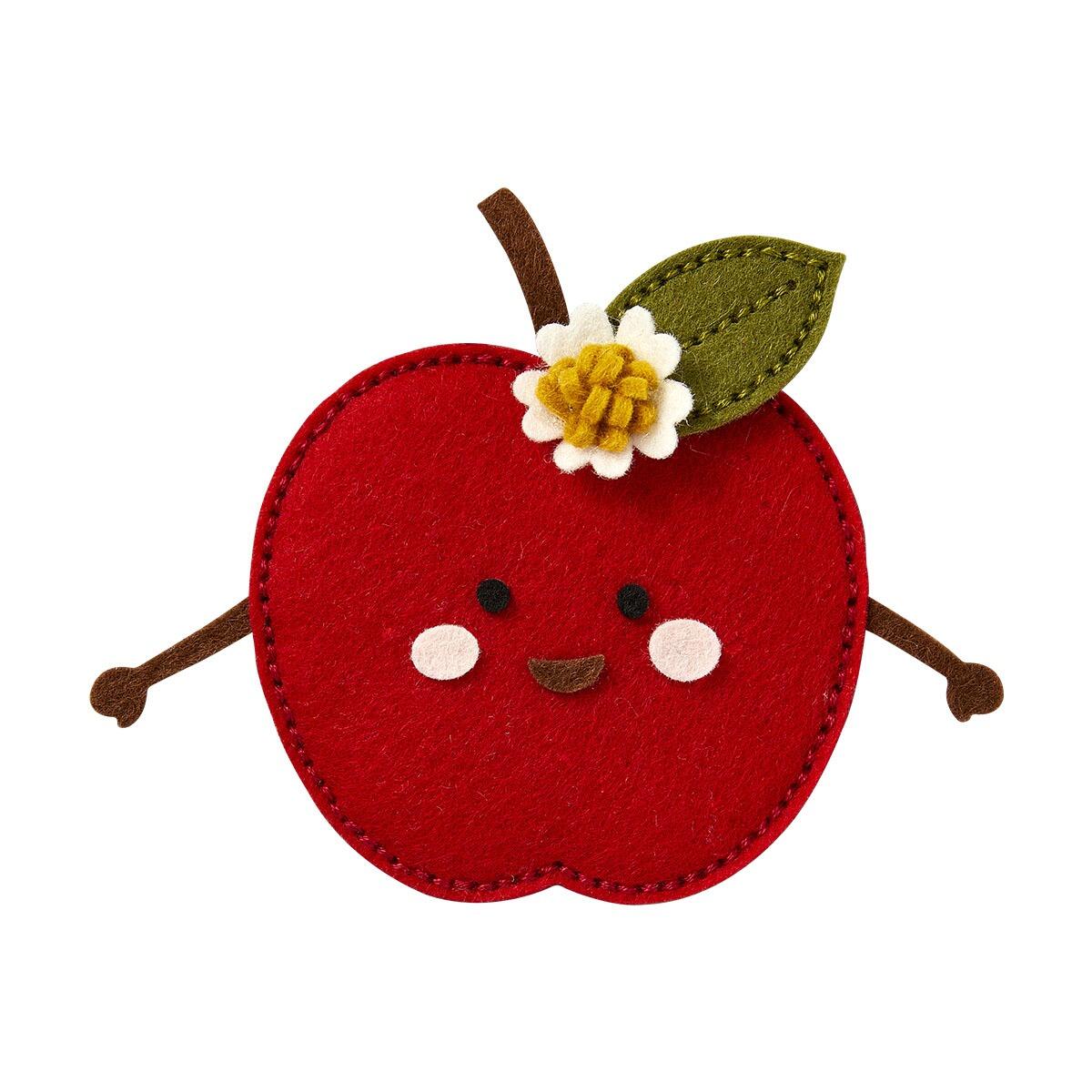 Spellbinders Felt Cheeky Apple Etched Dies from the Summer Felt Stitch & Create Collection by Nichol Spohr