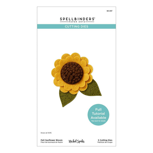 Spellbinders Felt Sunflower Bloom Etched Dies from the Summer Felt Stitch & Create Collection by Nichol Spohr -  Spellbinders - 1