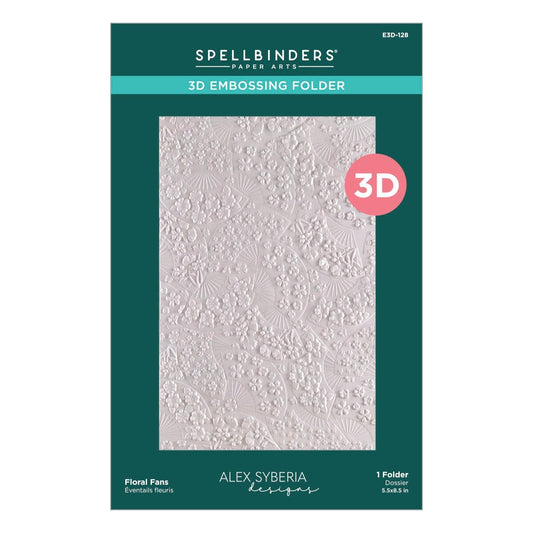 Spellbinders Floral Fans 3D Embossing Folder from the Spring in Kyoto Collection by Alex Syberia Designs