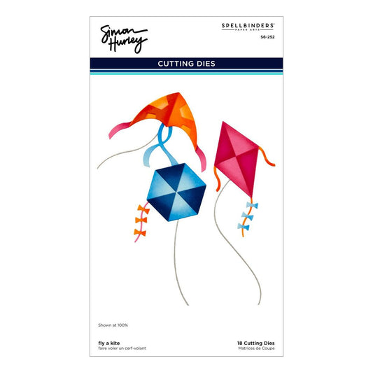 Spellbinders Fly a Kite Etched Dies from the Sky's the Limit Collection by Simon Hurley