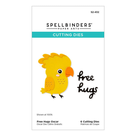Spellbinders Free Hugs Oscar Etched Dies from the Cheerful Chirps Collection -  Spellbinders - 1