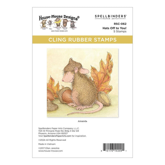 Spellbinders Hats Off to You! Cling Rubber Stamp Set from the House-Mouse Tree-mendous Christmas Collection