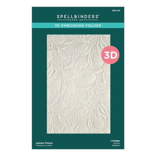 Spellbinders Lemon Fresco 3D Embossing Folder from the La Dolce Vita Collection