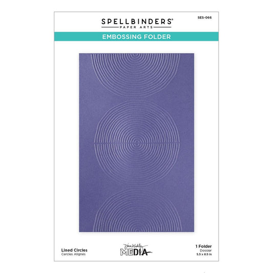 Spellbinders Lined Circles Embossing Folder from the Modern Botanicals Collection by Dina Wakley -  Spellbinders - 1