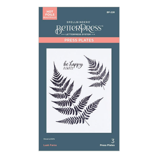Spellbinders Lush Ferns BetterPress Plate from the Field Notes Collection