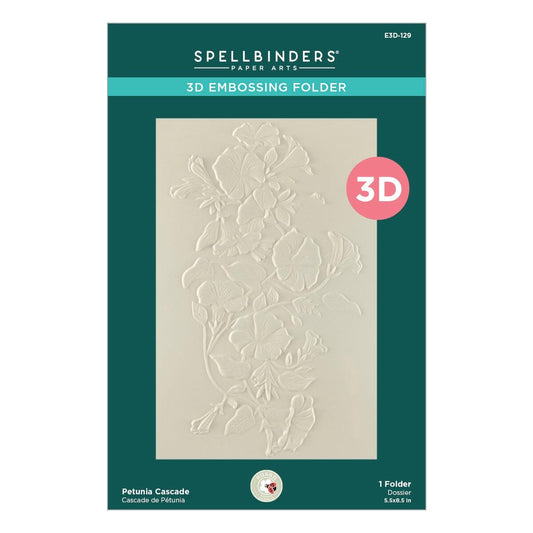 Spellbinders Petunia Cascade 3D Embossing Folder from the Summer Solstice Garden Collection by Susan Tierney-Cockburn -  Spellbinders - 1