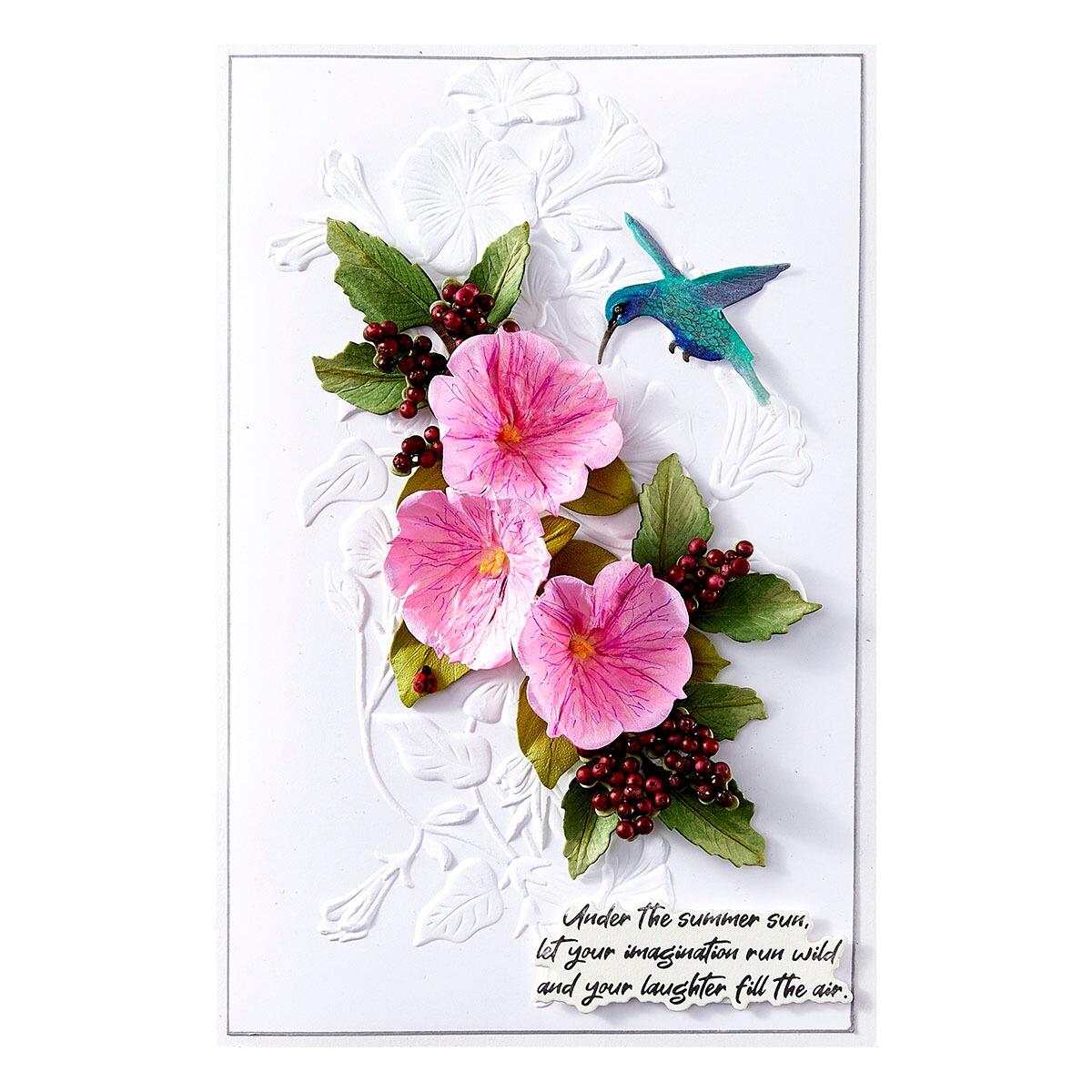 Spellbinders Petunia and Hummingbird Etched Dies from the Summer Solstice Garden Collection by Susan Tierney-Cockburn -  Spellbinders - 4