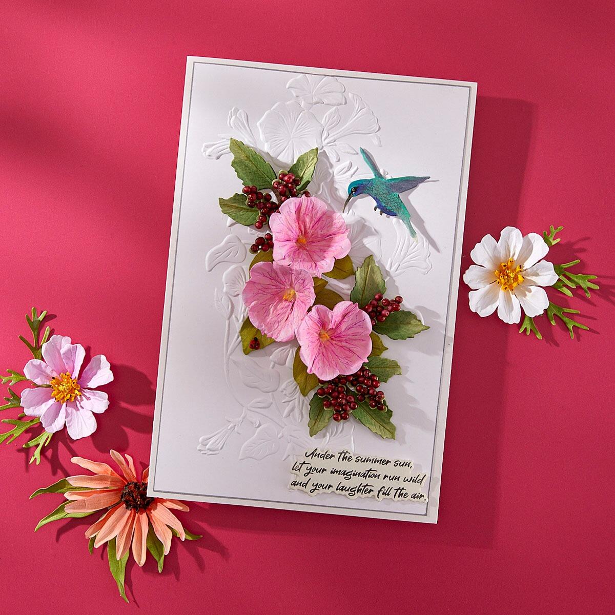 Spellbinders Petunia and Hummingbird Etched Dies from the Summer Solstice Garden Collection by Susan Tierney-Cockburn -  Spellbinders - 5