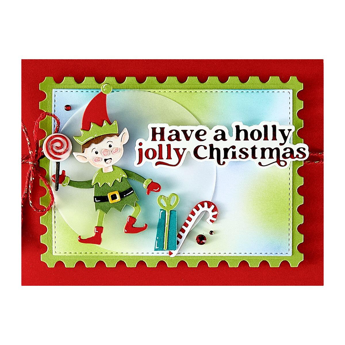 Spellbinders Santa's Elves Etched Dies from the North Pole Friends Collection by Simon Hurley