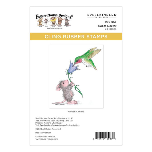 Spellbinders Sweet Nectar Cling Rubber Stamp Set from the House-Mouse Rare Bloom Collection