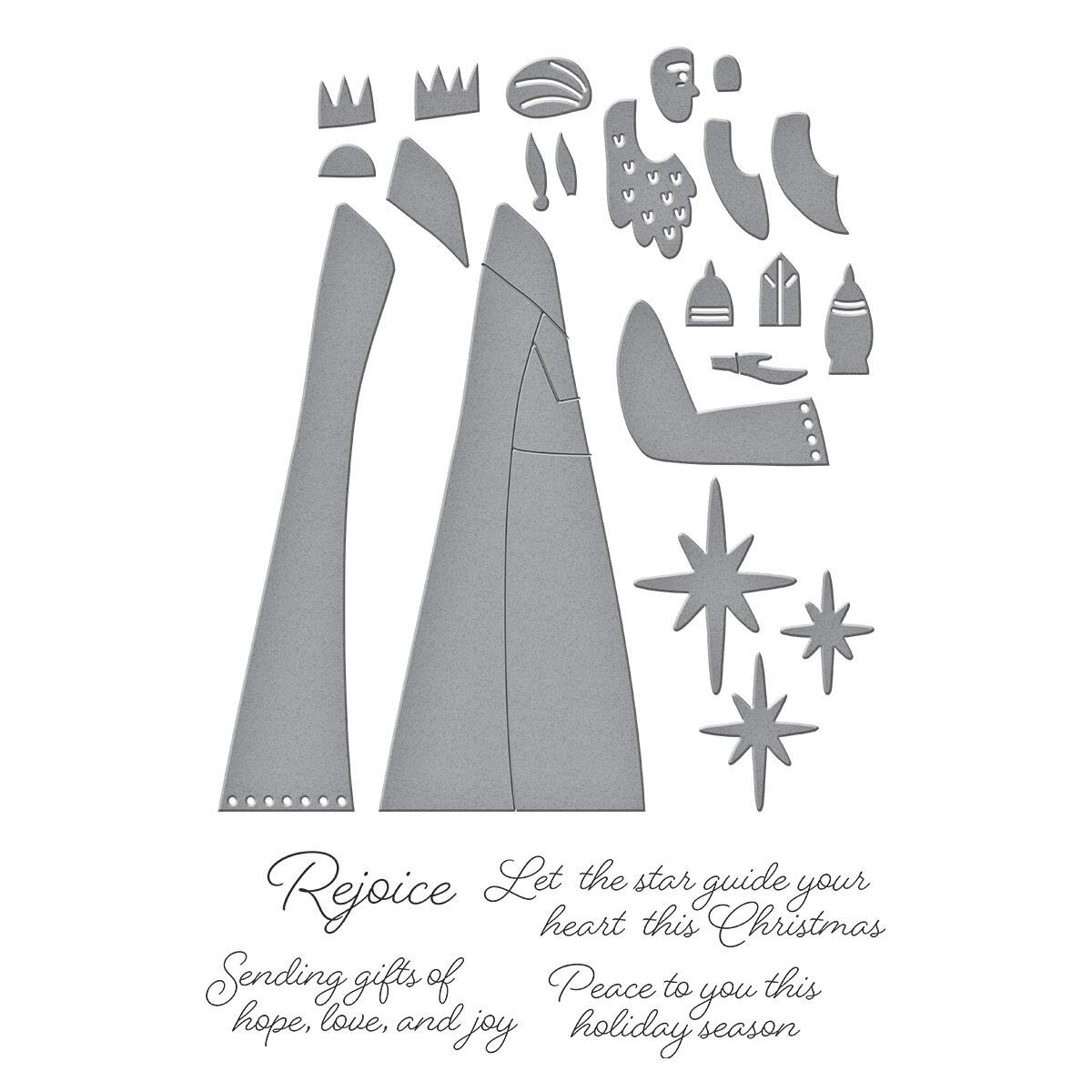 Spellbinders The Three Magi Stamp & Die Set from the Wonderland Collection