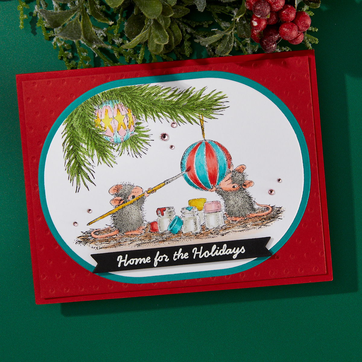 Spellbinders Unwrapping Memories Cling Rubber Stamp Set from the House-Mouse Tree-mendous Christmas Collection