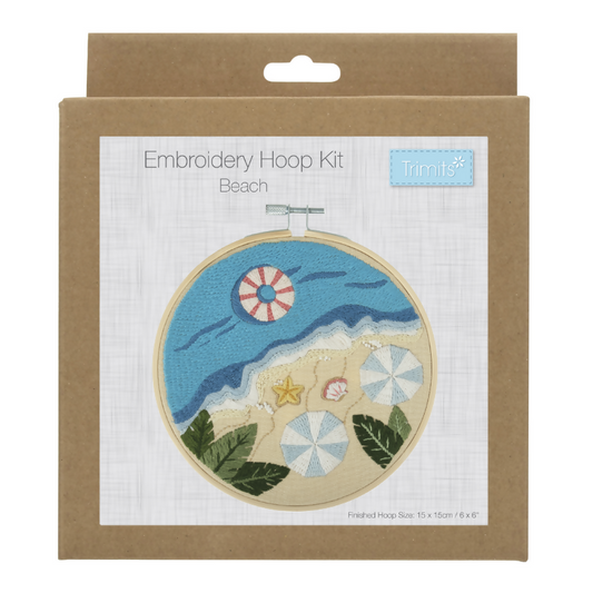 Trimits Beach Embroidery Hoop Kit