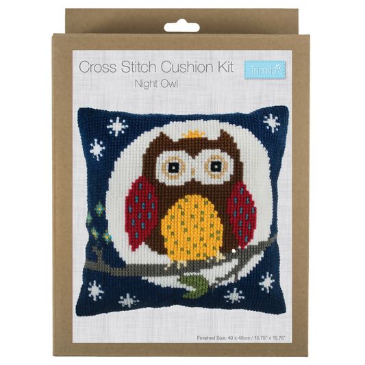 Trimits Cushion Night Owl Cross Stitch Kit