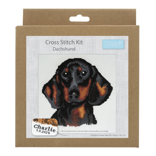 Trimits Dachshund Large Cross Stitch Kit