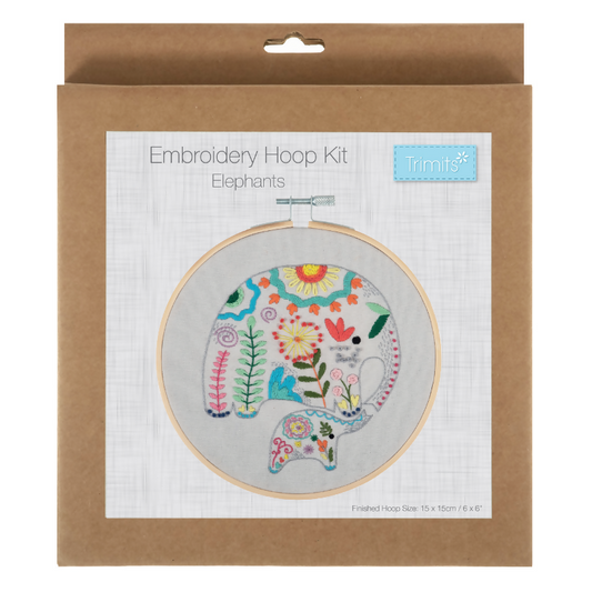 Trimits Elephants Embroidery Hoop Kit