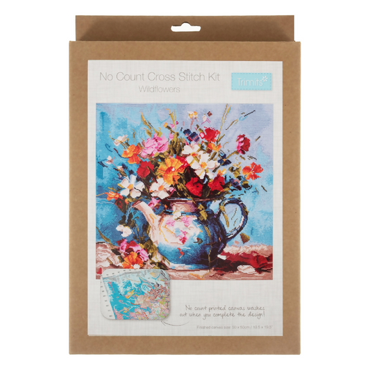 Trimits Extra Large Wild Flowers Cross Stitch Kit