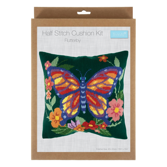Trimits Flutterby Half Stitch Cushion Kit