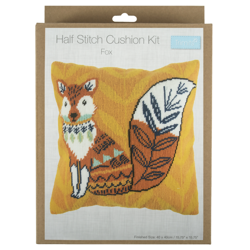 Trimits Fox Half Stitch Cushion Kit