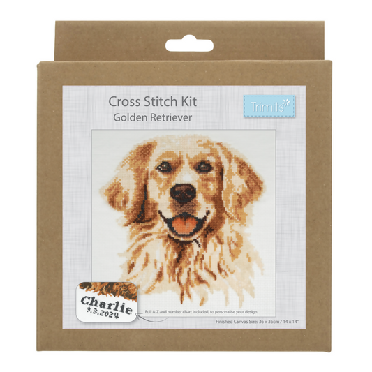 Trimits Golden Retriever Large Cross Stitch Kit