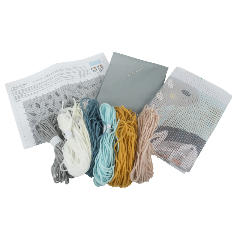 Trimits Home Half Stitch Cushion Kit Contents