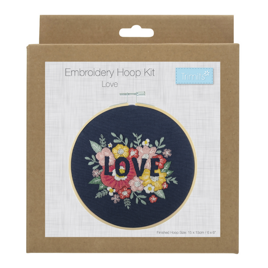 Trimits Love Embroidery Hoop Kit