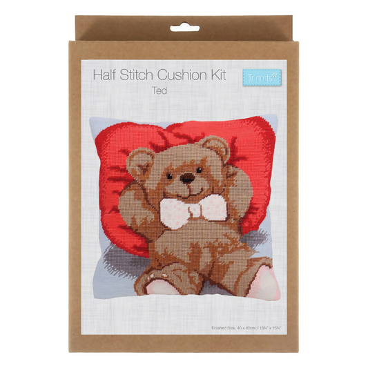 Trimits Ted Half Stitch Cushion Kit