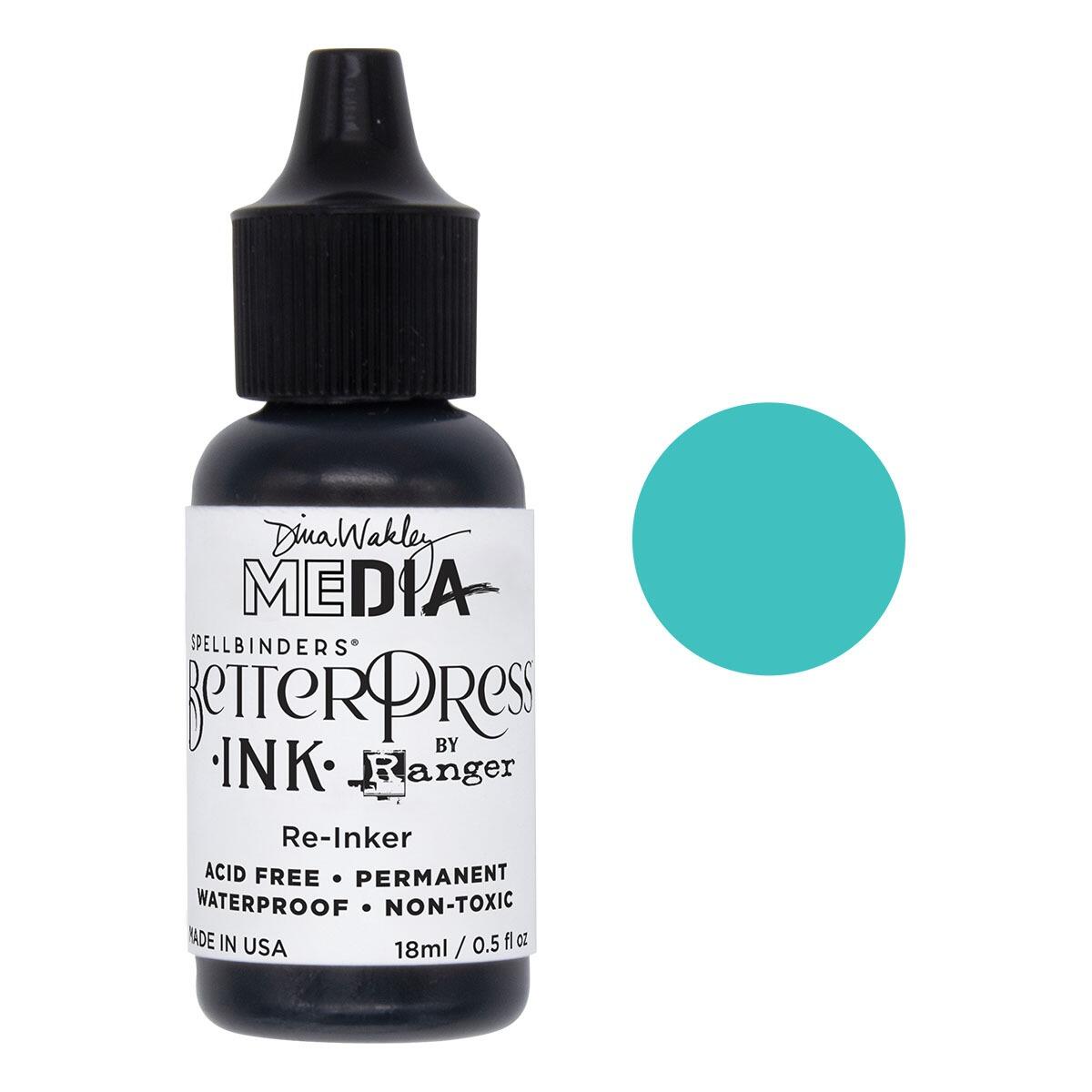 Turquoise BetterPress Reinker by Dina Wakley