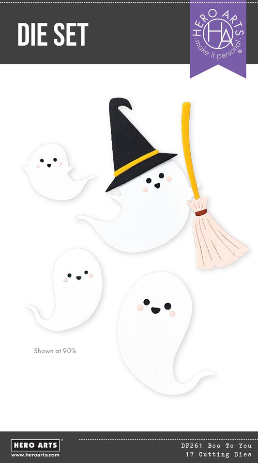 Hero Arts Boo to You Etched Dies from the Hocus Pocus Collection