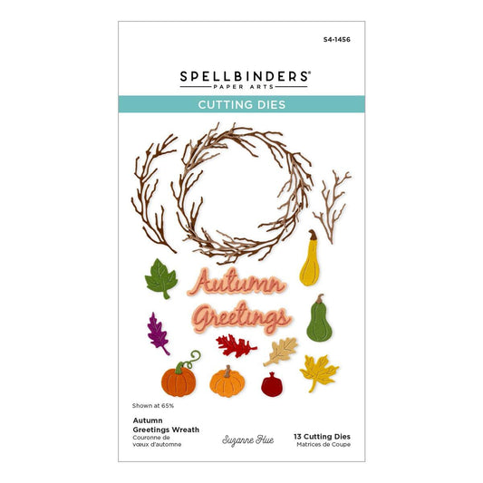 Spellbinders Greetings Wreath Etched Dies from the Texture & Foliage Collection by Suzanne Hue